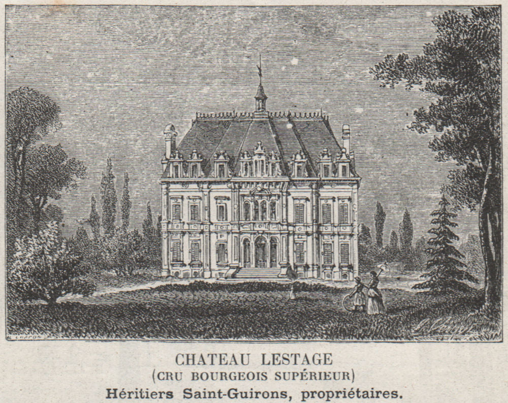 MÉDOC. LISTRAC. Chateau Lestage (Cru Bourgeois Supérieur). Bordeaux. SMALL 1908